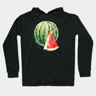 Image: Watercolor, Watermelon Hoodie